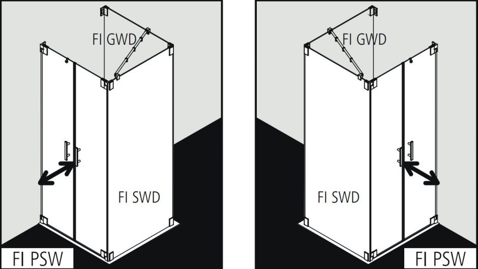 Душевая кабина Kermi Filia в угол или пристенная FI PSW ФОТО