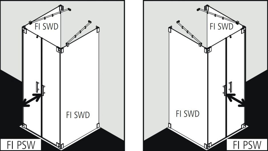 Душевая кабина Kermi Filia в угол или пристенная FI PSW ФОТО