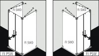 Душевая кабина Kermi Filia в угол или пристенная FI PSW схема 3