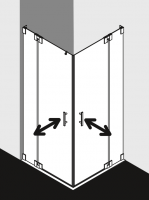 Душевая кабина Kermi Filia в угол или пристенная FI EPR/L схема 1