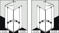 Душевая кабина Kermi Filia в угол или пристенная FI EPR/L схема 2