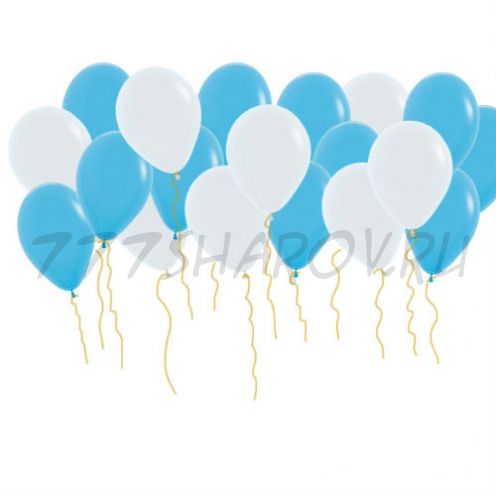 ОБЛАКО ШАРОВ "ГОЛУБОЕ НЕБО" ДЛЯ МАЛЬЧИКА  20 ШТ., 30 СМ.  С ГЕЛИЕМ