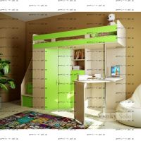 дуб кремона/салатовый