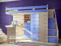 дуб кремона/голубой