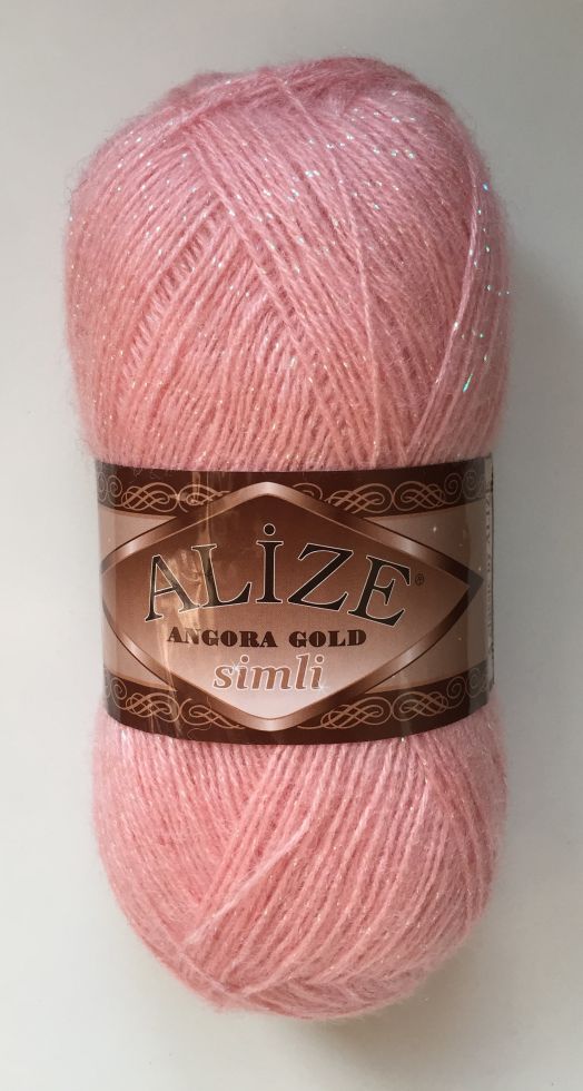 Angora gold simli (Alize) 363-нежная роза