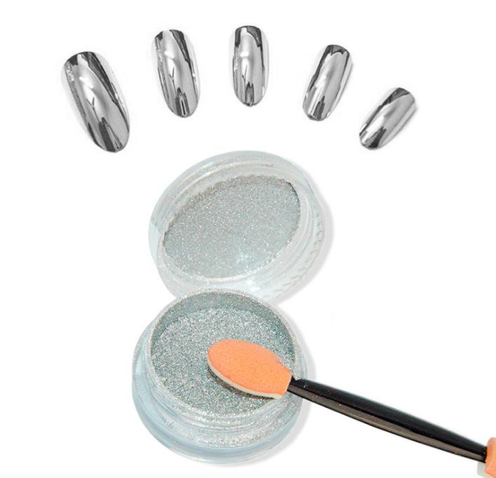 Зеркальная втирка  серебро