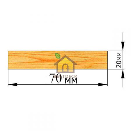 Рейка 20*70 строганая сухая