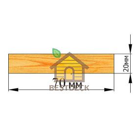 Рейка 20*70 строганая сухая