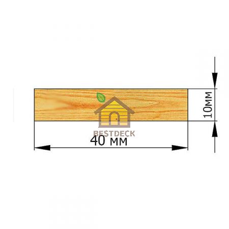 Рейка 10*40 строганая сухая