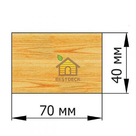 Брус 40*70 строганый сухой