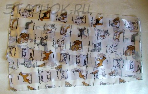 Шарф "Породы собак" бежевый