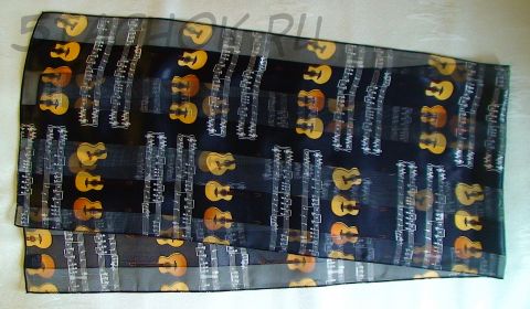 Шарф "Гитары" черный