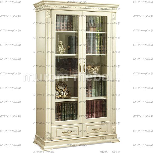 Шкаф-витрина 2-дверный Флоренция-4