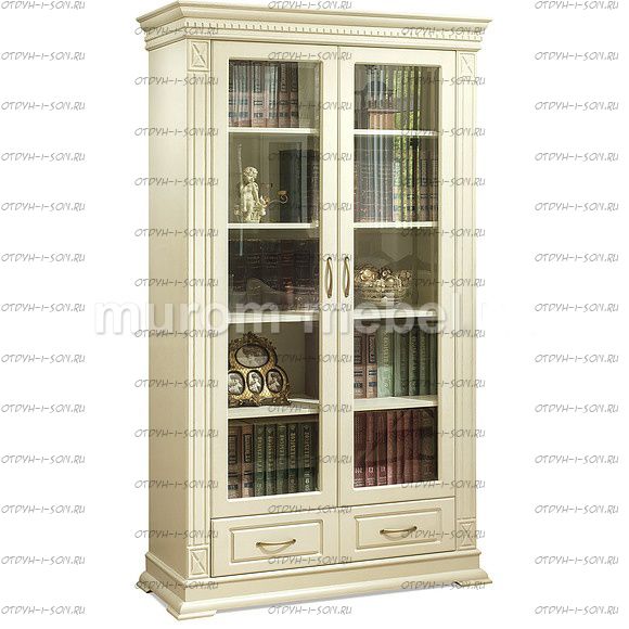 Шкаф-витрина 2-дверный Флоренция-4