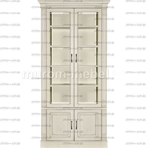 Шкаф-витрина 2-дверный Флоренция-3