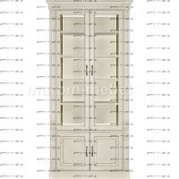 Шкаф-витрина 2-дверный Флоренция-3