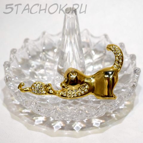 Брошь "Котик и мышик" (США)