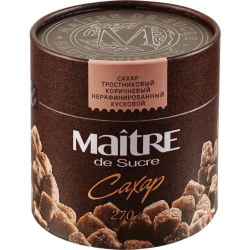 Сахар Maitre de Sucre кусковой тростниковый 270гр