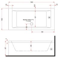 Гидромассажная ванна Gruppo Treesse Dream 180x100 V831 схема 2