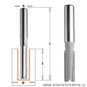 Фреза пазовая прямая D19,0 I38,0 S12,0 L82,5  PRO CMT 912.1938