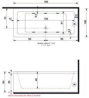 Гидромассажная ванна Gruppo Treesse Quadra 180x100 V071 схема 1