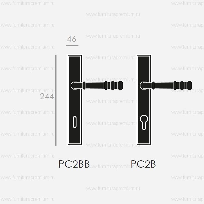 Ручка на планке Groel 528 PC2 Otto