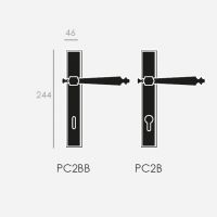 Ручка Groel 520 PC2  Manega на планке размеры