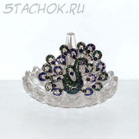 Брошь "Павлин-красавчик" (США)