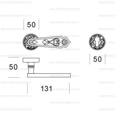 Ручка Salice Paolo Dubai 3340