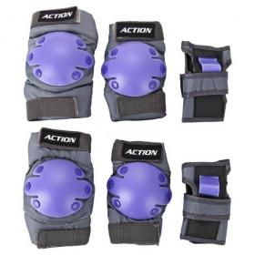 Комплект защиты для роликовых коньков Action PW-302