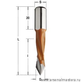 Сверло HW для присадочного станка 5 x 40 x 70 Z2 S10 x 20 RH CMT 375.050.11