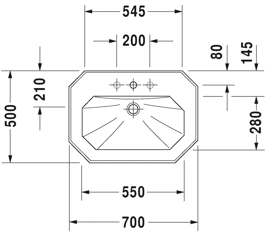 Раковина Duravit 1930 70х50 043870 ФОТО