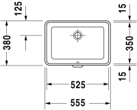 Раковина Duravit 2nd floor встраиваемая 52,5х35 031653 схема 1