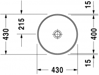 Раковина Duravit Architec встраиваемая 40х40 046340 схема 1