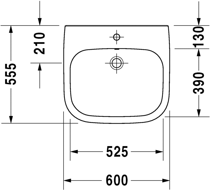 Раковина подвесная Duravit D-Code 60х55,5 231260 ФОТО