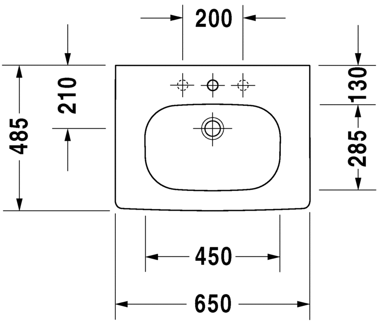 Раковина Duravit D-Code 65х48,5 034265 ФОТО