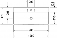 Раковина Duravit DuraSquare 100х47 235310 схема 1