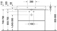 Раковина Duravit DuraSquare 100х47 235310 схема 3