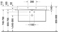 Раковина Duravit DuraSquare 100х47 235310 схема 4