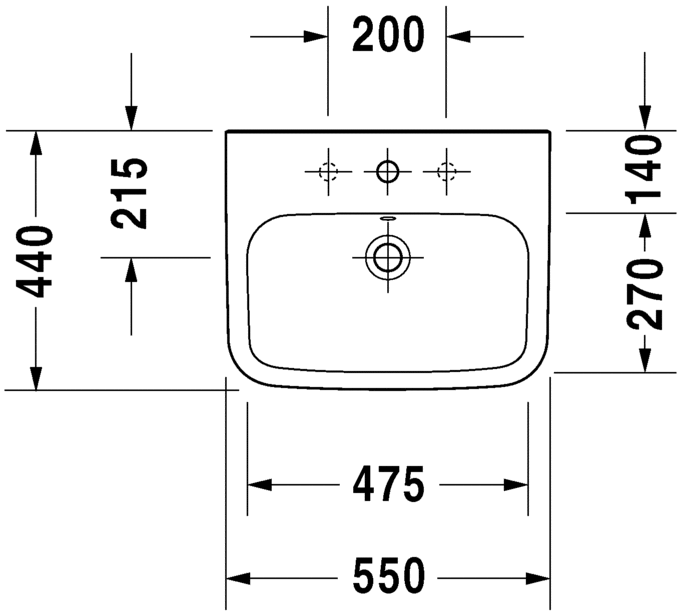 Раковина Duravit DuraSquare цвет белый 55х44 см 231955 ФОТО