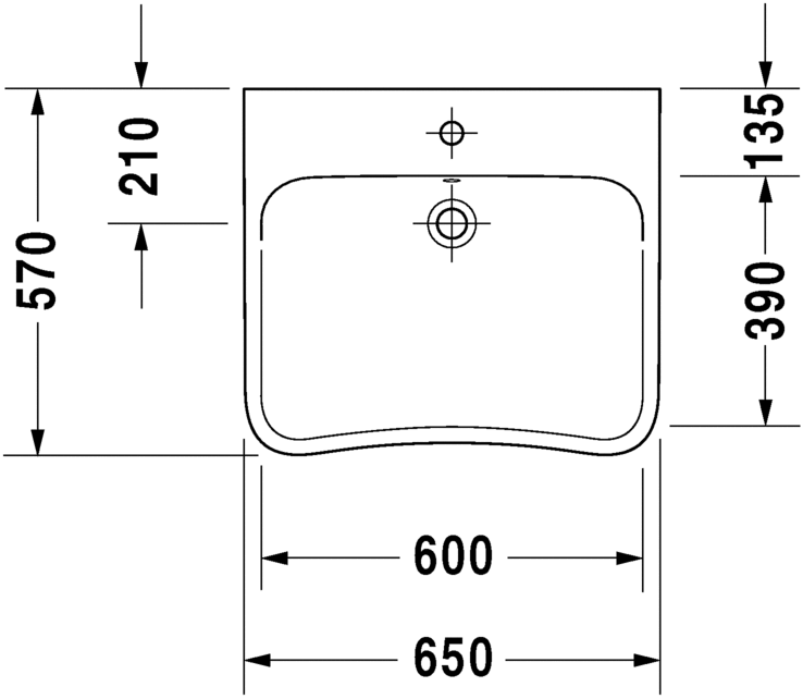 Раковина Duravit DuraStyle 65х57 232965 ФОТО