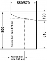 Раковина Duravit DuraStyle 65х57 233065 схема 2