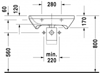 Раковина Duravit DuraStyle 65х57 233065 схема 3