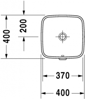 Раковина Duravit DuraStyle встраиваемая 37х37 037337 схема 1