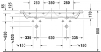 Раковина Duravit DuraStyle Двойная 130х48 233813 схема 4