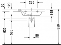 Раковина Duravit DuraStyle 65х48 232065 схема 4