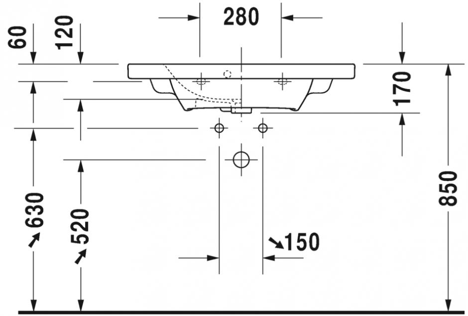 Раковина Duravit DuraStyle 78,5х40 233778 ФОТО