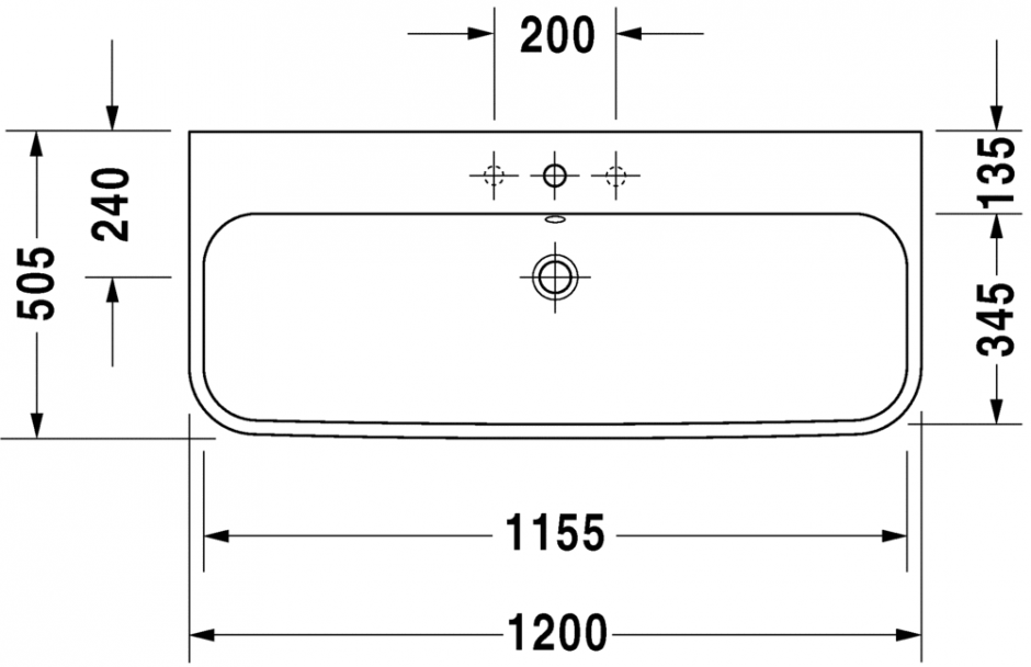 Раковина Duravit Happy D.2 120х50,5 231812 ФОТО