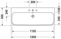 Раковина Duravit Happy D.2 120х50,5 231812 схема 4