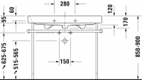 Раковина Duravit Happy D.2 100х50,5 231810 схема 4